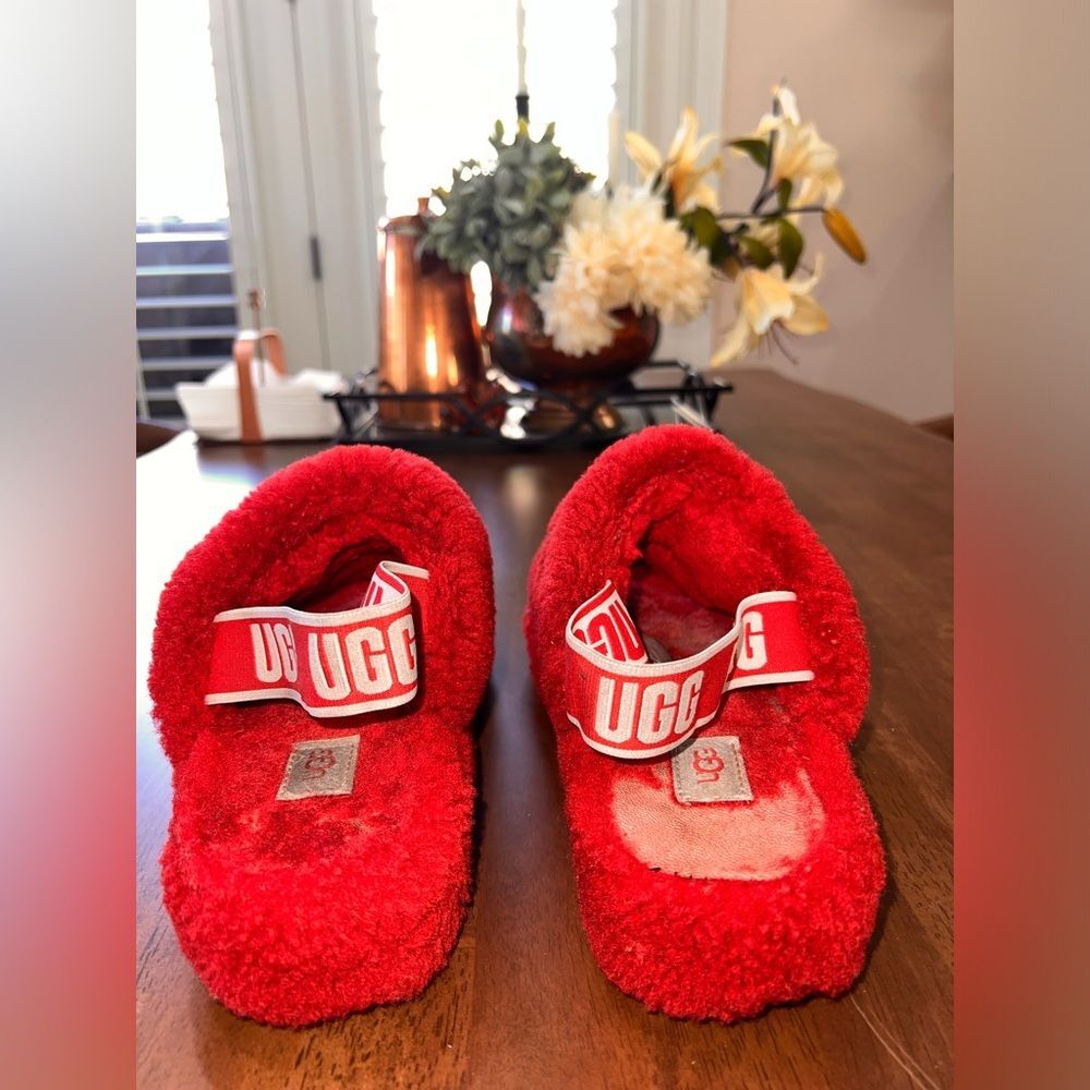 Ugg Fluff Yeah Slides Women’s Size 10 Ribbon Red … - image 3